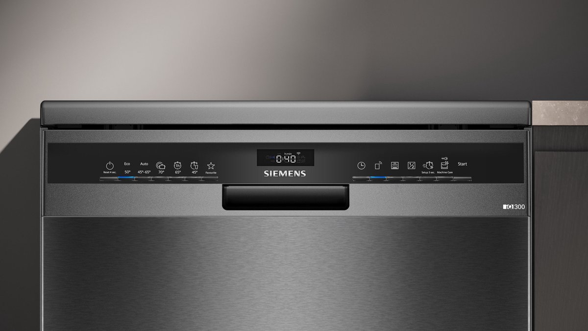 Siemens SN23EC03ME - iQ300 - Vrijstaande Vaatwasser - Zwart - Home Connect - varioSpeed Plus je vaat tot wel drie keer zo snel schoon - Intelligent autoOpen dry: snel en energiezuinig — afbeelding 7