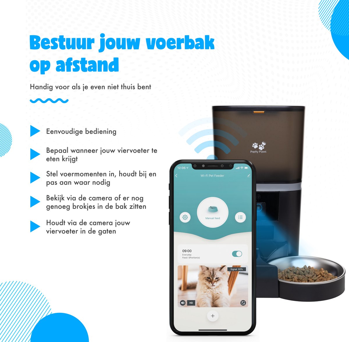 Pretty Paws QQ005 - Voerautomaat met WiFi en Camera - afbeelding 2