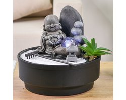 Kamerfontein Zen Sikhi (21cm) | Binnenfontein | Waterornament | Incl. LED Verlichting | Feng Shui Webwinkel