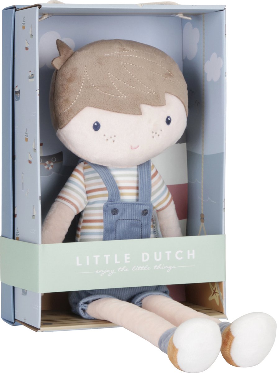 Little Dutch Vintage Sunny Stripes Knuffelpop - Jim - 50 cm — afbeelding 5