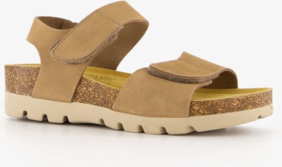 Hush Puppies suede dames bio sandalen beige - Maat 40 - Echt leer