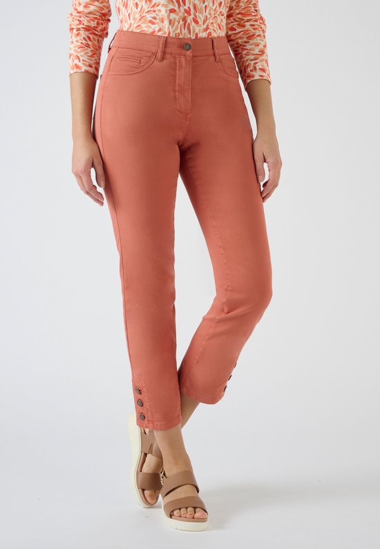 Damart - Pantalon 7/8 en coton stretch, modèle 5 poches - Femme - Rose - 42