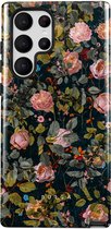 BURGA Telefoonhoesje voor Samsung Galaxy S22 Ultra - Schokbestendige Hardcase Hoesje - Bloomy Garden