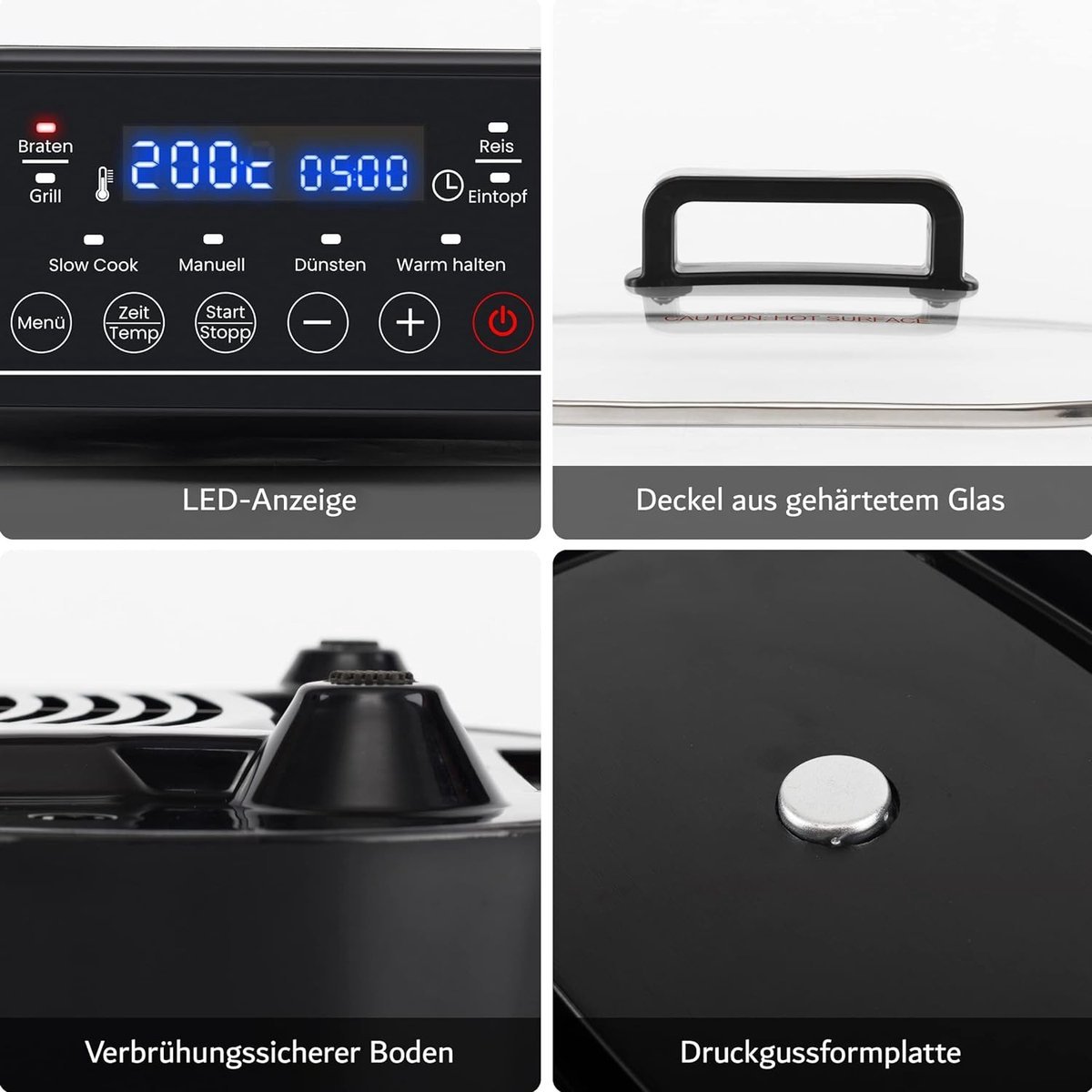 2-in-1 Multikoker - Multicooker - Grillen - Koken - afbeelding 3