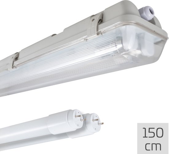 LED's Light LED TL dubbel armatuur 150 cm - Compleet met 2 LED TL buizen 150 cm - 4600 lm