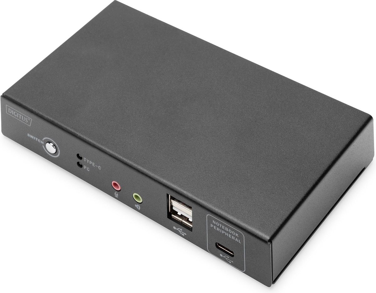 Digitus DS-12901 KVM-switch poorten HDMI Toetsenbord, USB