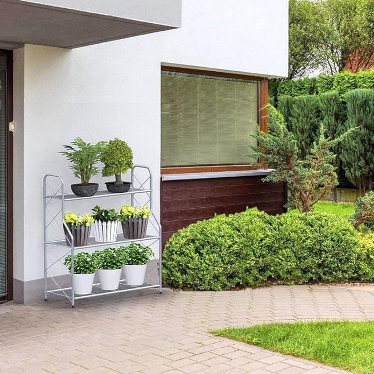 Plantenstandaard bloemenstandaard multifunctioneel plantenrek 28.7D x 67.6W x 77.7H centimetres