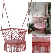 Roze Hangstoel met Kussen RIVO 120x60/80 cm