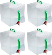 Jerrycan met kraan - waterzak - watertank - Wateropslag - 4 stuks - 10 Liter