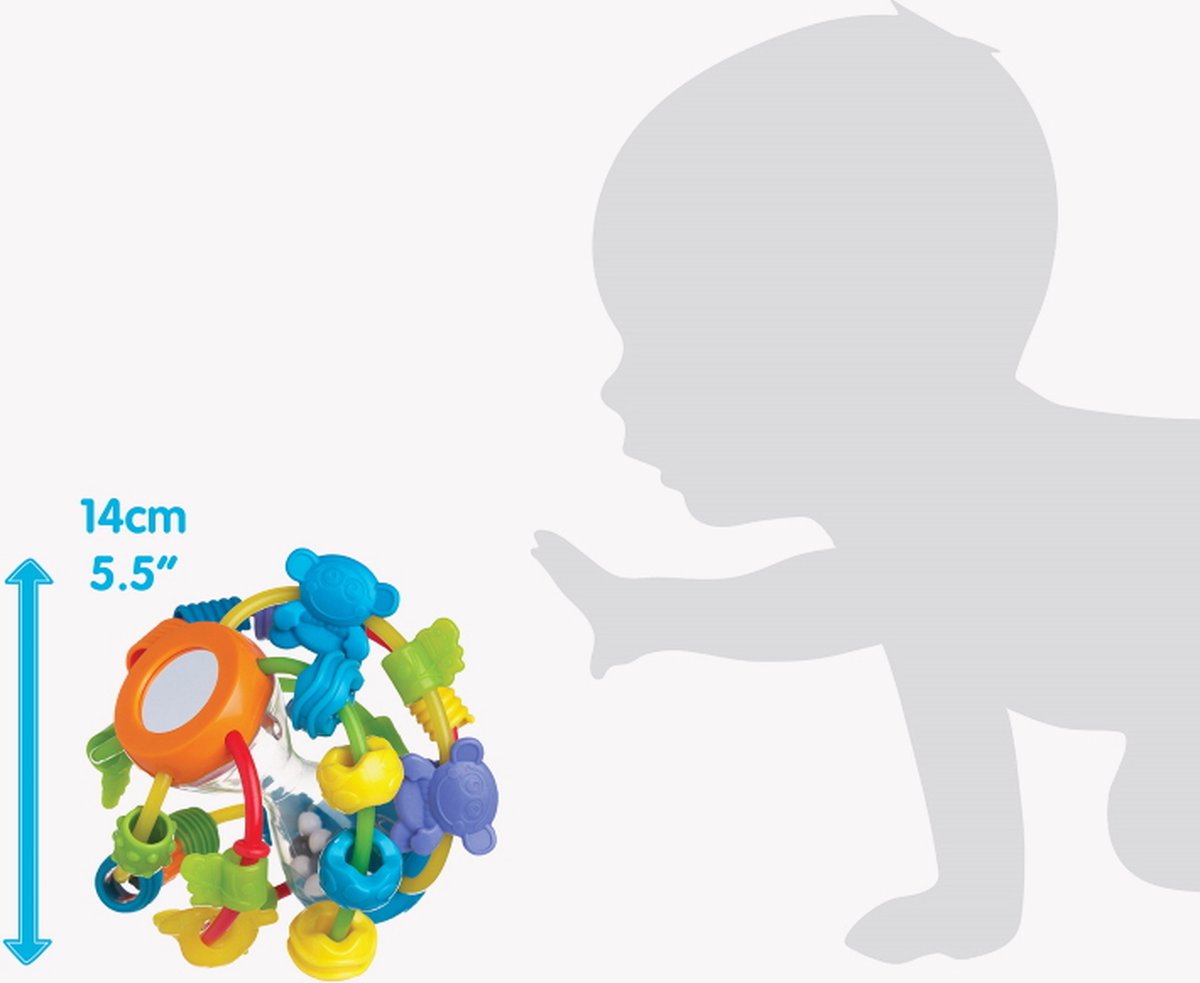 Playgro- Spelen en leren bal - Baby bal - Baby Speelgoed - Educatief baby speelgoed - Speelgoed Baby - Activity centre - Rammelaar - Activiteiten speelgoed - Cadeau - stimuleert ontwikkeling — afbeelding 13