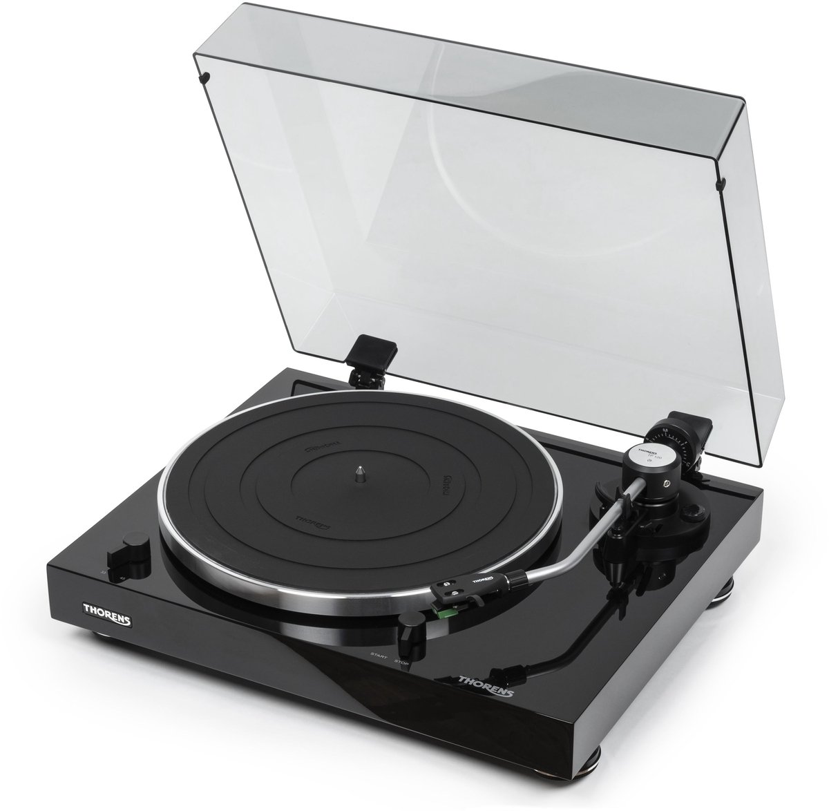 Thorens TD 204 zwart Platenspeler