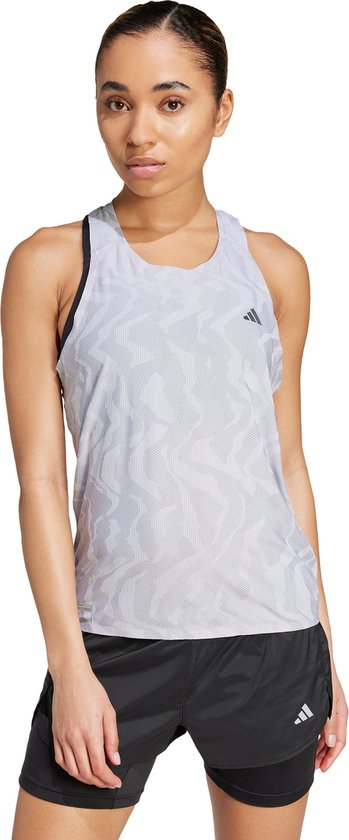 adidas Performance Ultimate AIRCHILL Engineered Running Tanktop - Dames - Grijs- M