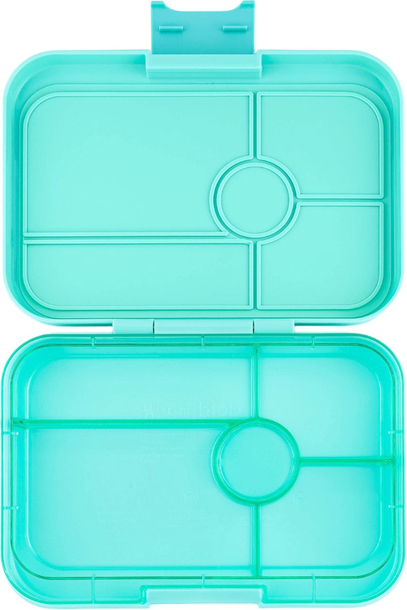 Yumbox Tapas XL - lekvrije Bento box lunchbox - 5 vakken - Bali Aqua / Aqua Clear tray