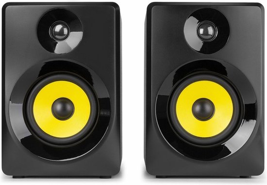 Set actieve studio monitors met bureaustandaard voor studio SMN50B 140W - Zwart