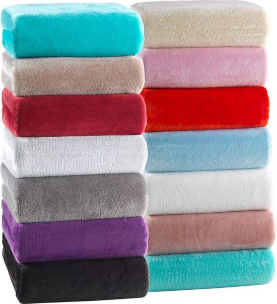 Premium warm hoeslaken knuffelig cashmere-touch bedlaken jersey fleece hoeslaken bed pluizige lakens, kleur: lichtblauw, maat: 140-160 x 200 cm