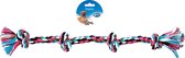 Duvoplus - Speelgoed Voor Dieren - Hond - Knoop Katoen Met 4 Knopen 55cm - 1st