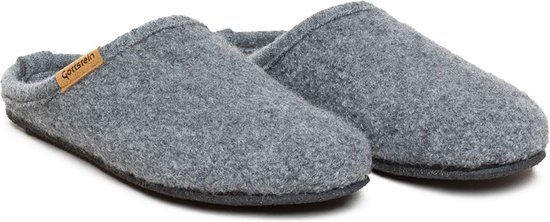 Gottstein Cheyenne Vilten pantoffels voor dames en heren, flexibele pantoffels van walkstof met comfortabele leren zool, 100% pure scheerwol, robijn, 41 EU
