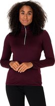 Falcon Foxy Lady Pully 1/2 Zip - Pully sports d'hiver pour femme - Rouge bordeaux - M