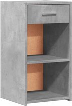 vidaXL - Nachtkastje - 35x34x65 - cm - bewerkt - hout - betongrijs