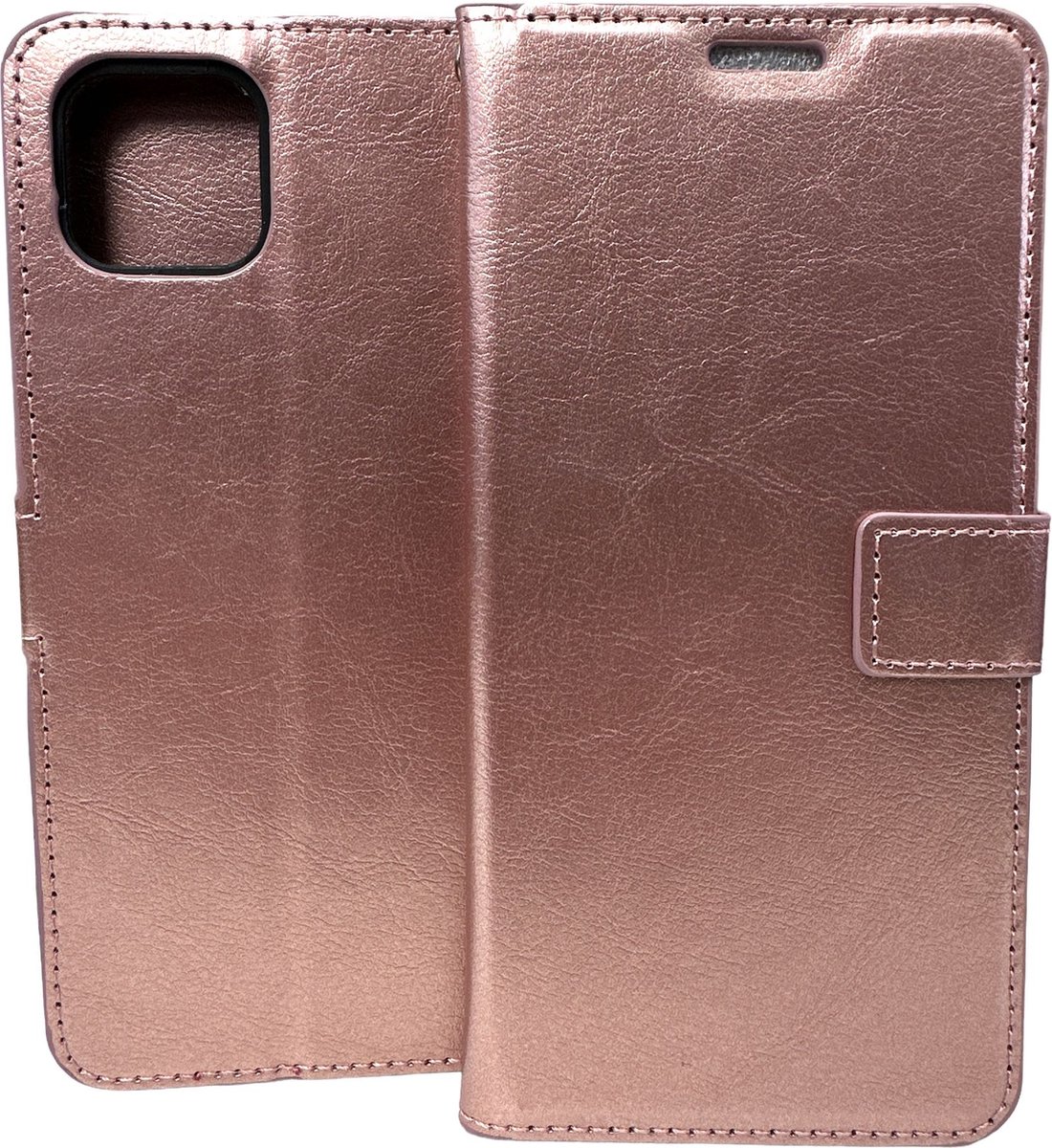 Bookcase Geschikt voor: Oppo A73 5G / A72 5G / A53 5G - Rosé Goud - portemonnee hoesje