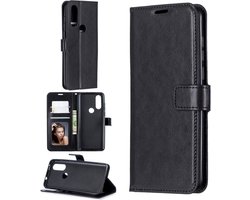 Bookcase Geschikt voor: Motorola Moto G8 Play - Zwart - portemonnee hoesje