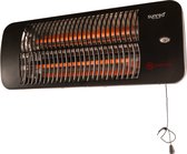 Sunred – Lugo - Quartz lijn - Donker grijs – Wand model - Terrasverwarmer – Quartz technologie - 2000W – 3 standen – Elektrische heater – heater