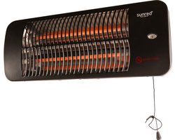Sunred - Lugo - Quartz lijn - Donker grijs - Wand model - Terrasverwarmer - Quartz technologie - 2000W - 3 standen - Elektrische heater - heater