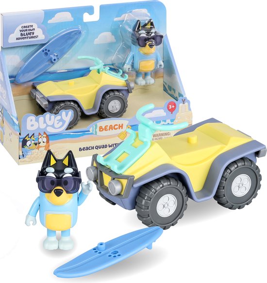 BLUEY - Bandit en zijn Strand Quad - Speelset