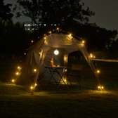 Tente de fête LED Pavilion Barendrecht 250x250x190 cm gris pro.tec