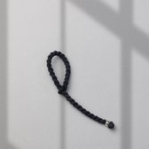 LoveTies Mini - gevlochten haarelastiek - armbandje - zwart - aantrekbaar