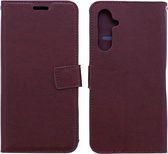 Bookcase Bruin Geschikt voor Samsung Galaxy A25 - portemonnee hoesje - ZT Accessoires