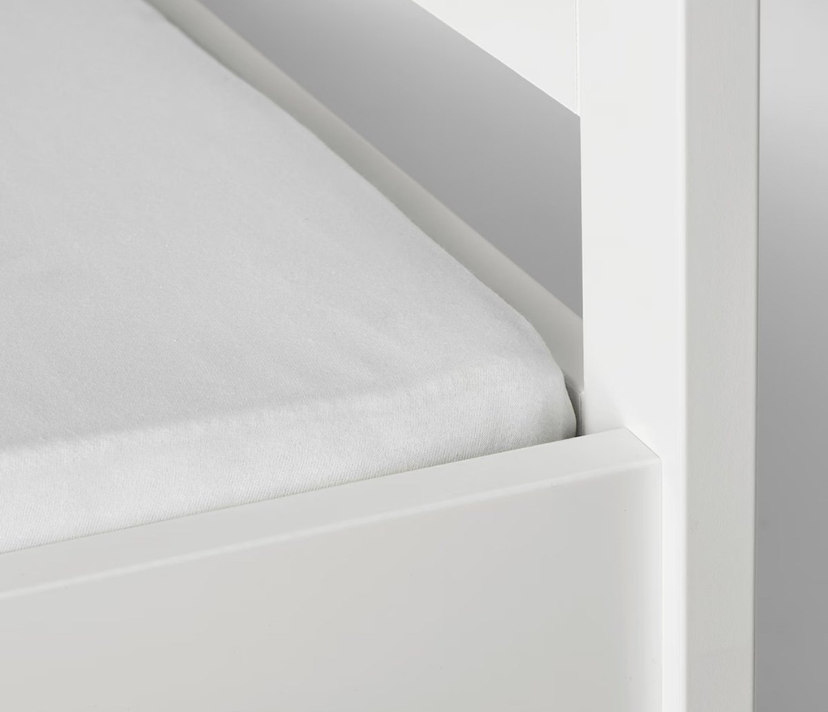Wit hoeslaken voor queensize bed /White fitted sheet for Queen size Bed- 160 x 200 cm