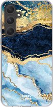 HappyCase Hoesje met leuke Blauw Marmer Print Geschikt voor Samsung Galaxy A35 | Flexibel TPU | Stijlvolle Back Cover