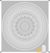 imperméable, 280 x 300 cm, grand tapis de plage imperméable sans sable pour 4 à 8 personnes, léger et portable, couverture de pique-nique XXL , couverture de camping en outdoor pour plage, randonnée, voyage, gris