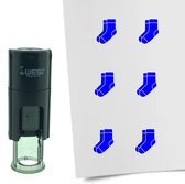 CombiCraft Stempel Sok 10mm rond - Blauwe inkt
