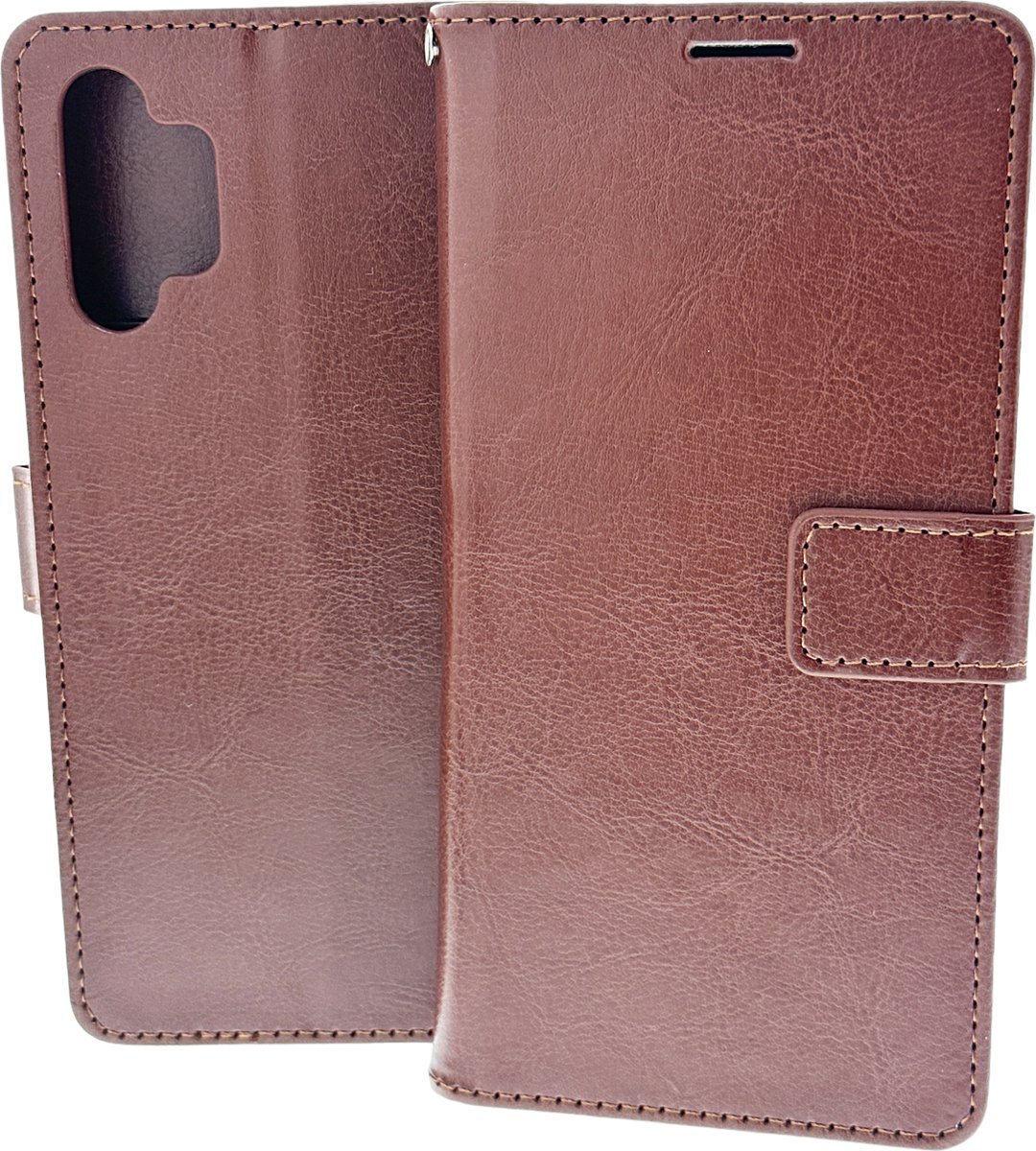 Bookcase Geschikt voor: Samsung Galaxy A32 5G Bruin - Portemonnee hoesje - ZT Accessoires