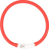 Duvoplus - Dierenkleding - Hond - Flash Light Ring Usb Nylon 65x1x1,5cm Rood - 1st
