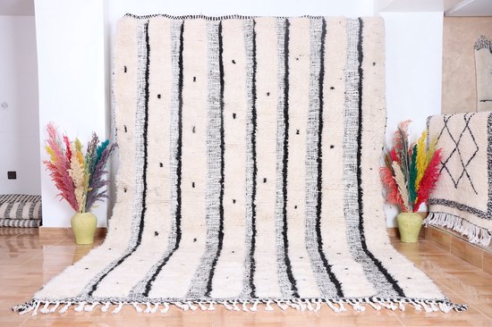Authentiek Marokkaans Vloerkleed - Handgemaakt & Uniek - Vintage design - 280 x 210 cm - 100% Wol - Hoogpolig handgeweven tapijt