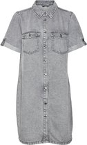 Vero Moda Jurk Vmjennie Ss Short Denim Dress Mix N 10309665 Medium Grey Denim Dames Maat - S