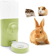 Automatische waterdispenser Konijn [Groen, 600ml] Hangende drinkfles voor huisdieren Konijn Cavia Hamster Chinchilla Frettenkooi Waterfles