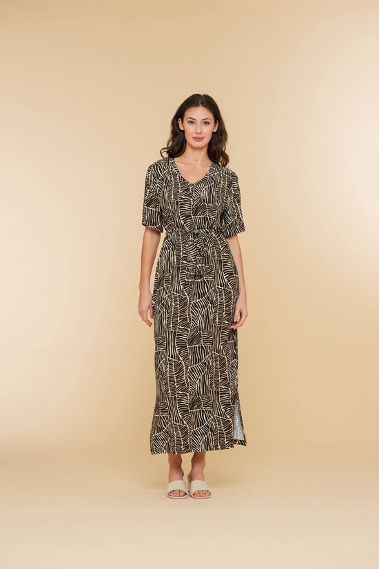 Geisha Jurk Maxi Dress Met Print 47415 60 Fay Off white black Dames Maat XS bol