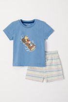 Woody pyjama baby jongens - blauw - zeepaardje - 241-10-PSS-S/818 - maat 56