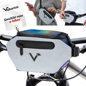3in1 stuur fietstas - citybag | blauw, reflecterend | EXCLUSIEF ADAPTER | geschikt als stuurtas, heuptasje & zijtas | geschikt voor KLICKFIX | ook voor e-bikes