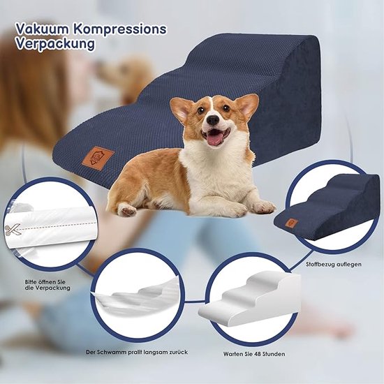 Hondenladder voor Kleine Honden 50 cm Hoog, Huisdierladder