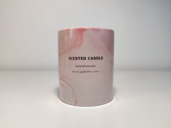 Bearcandle Marble Rose - Geurkaars - Spring Sakura Tea
