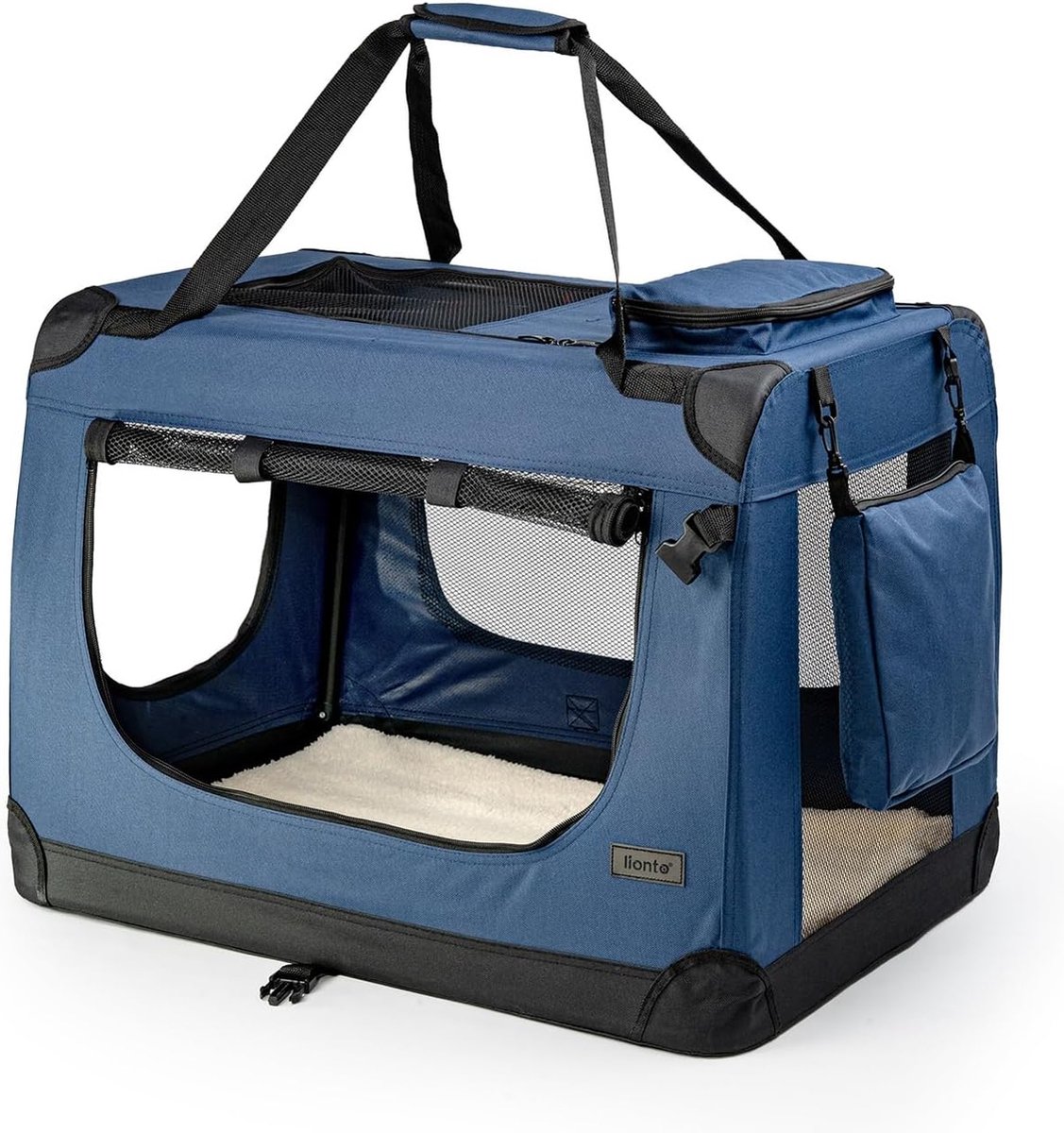 Hondentransportbox Hondentas Hondenbox Opvouwbare tas voor kleine dieren, (S) 50x34x36 cm Donkerblauw