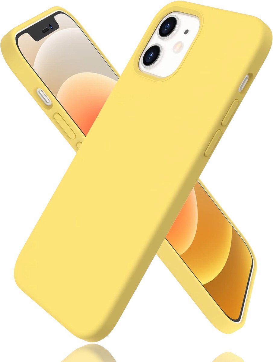 iPhone 12/12 Pro Ultieme Geel Shockproof Silicon Case! Ontdek de Transparante Luxe en Kracht Bescherming, Maximaal Stevig en Premium Kwaliteit.