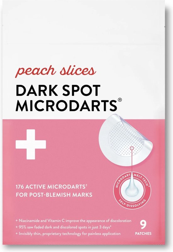 Foto: Peach slices dark spot microdarts transparent hyperpigmentation patch transparante hyperpigmentatie pleister voor gezichtsbehandeling 9 stuks