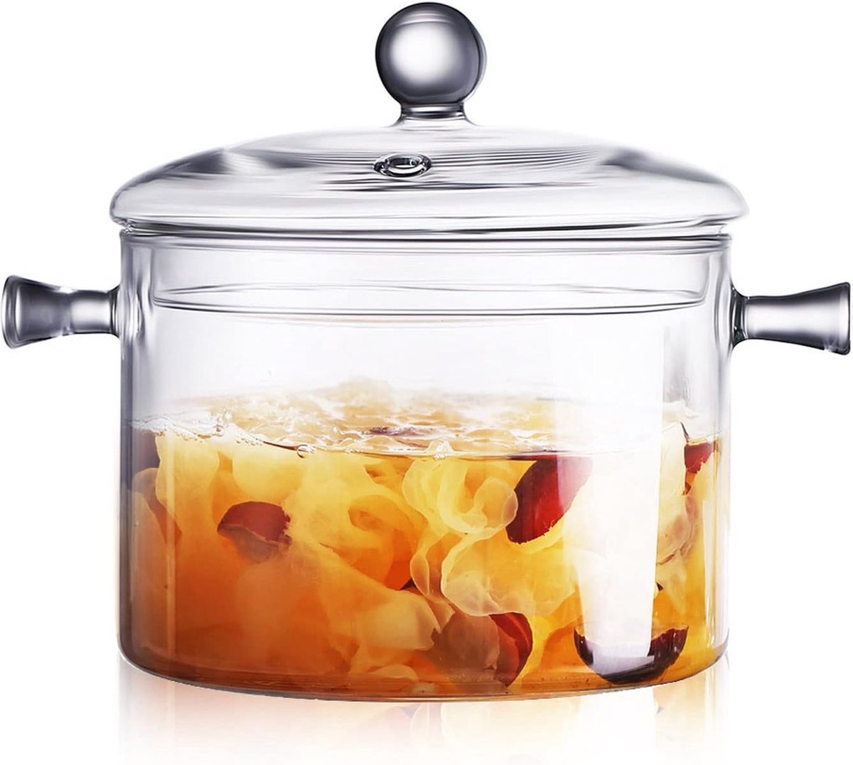 Glazen Steelpan 1,9 Liter - Hittebestendige Glazen Kookpot Met Deksel Sauspan Voor Soep Rode Wijn Pasta Babyvoeding 1900ml Glazen Steelpan 1,9 Liter - Hittebestendige Glazen Kookpot Met Deksel Sauspan Voor Soep Rode Wijn Pasta Babyvoeding 1900ml