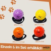hondenspeelgoed, natuurlijke rubberen bal met touw, lichtgewicht spinnerbal, ideaal voor puppyhond, speelgoed aan touw, 7 cm